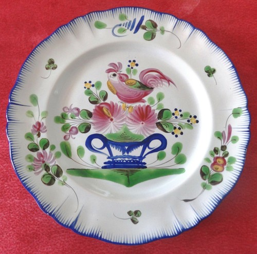 Assiette bleue faïence des - assiette,