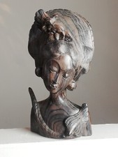 Statue ancienne Asiatique en bois de palissandre