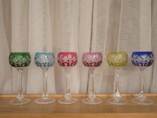 Lot  6 verres du Rhin  cristal