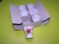 Lot 6 Coquetiers ARCOPAL Vintage Années 60-70 Décor Fleur Soleil Neuf