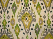 ILIV Boho Citrine Ikat Tissu En Lin Mélangé De Coton Pour Rideaux Et Coussins