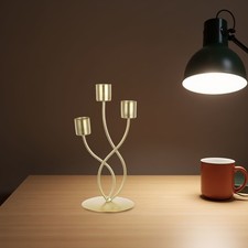  Candélabre en métal : Porte-bougie vintage de Noël en fer forgé - Support à