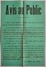 AFFICHE ORIGINALE 1916 GUERRE