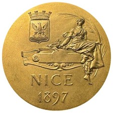 Médaille bronze doré Art