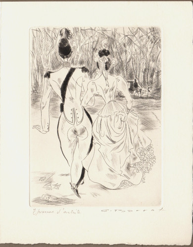 Gravure eau forte epreuve - gravure,