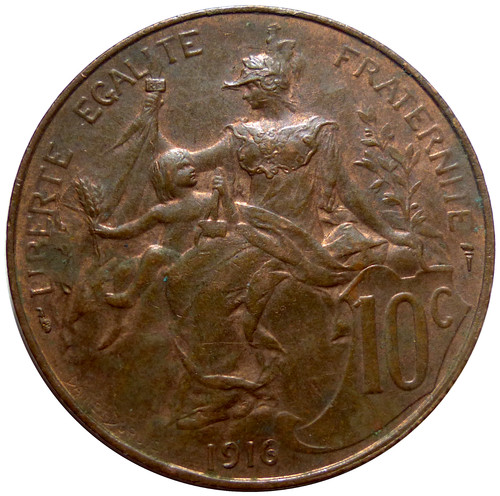 Centimes daniel dupuis 1916 - 10,