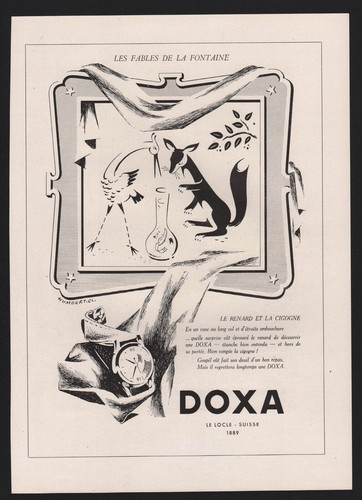 Publicité 1949 montre - 1949, doxa