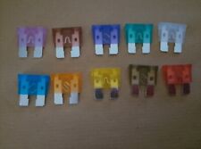 Lot 10 fusibles standard auto moto tous differents 2/3/5/7.5/10/15/20/25/30/35A