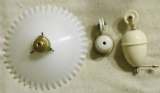 Lustre Monte et Descend Complet en Porcelaine avec son Abat Jour TBE