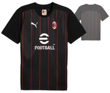 Maillot Prématch Puma AC Milan Noir T-Shirt ACM Taille M-3XL