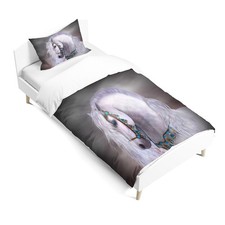 Parure de lit pour enfant - 135 x 200 cm - Motif cheval - Motif animal 3D - E...