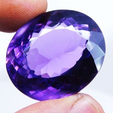 Pierre précieuse non chauffée certifiée en améthyste violette naturelle de...