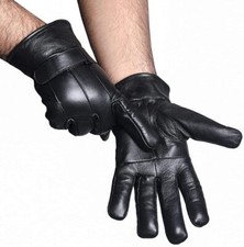 Gants cuir homme noir - , doublure