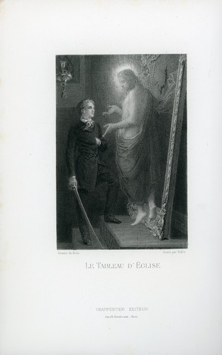 Gravure tableau d - tableau, d'eglise
