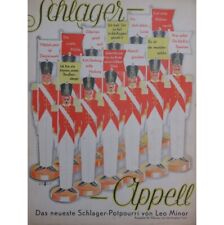 MINOR Leo Schlager Appell Potpourri Piano 1935