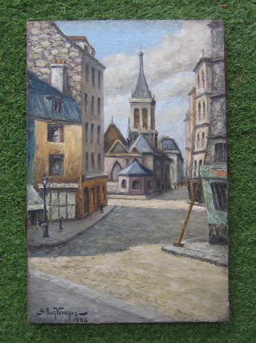Ancien tableau signé - , paris