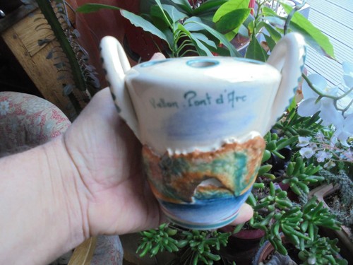 Ancien vase pique - pique, fleur