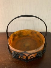 Coupe avec monture fer forgé signé Lorrain