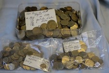 Lot de pièces jaune de 5 c 10