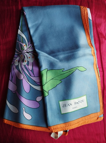 Foulard soie jean patou - foulard,