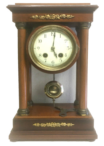 Pendule bois colonnes - en, et