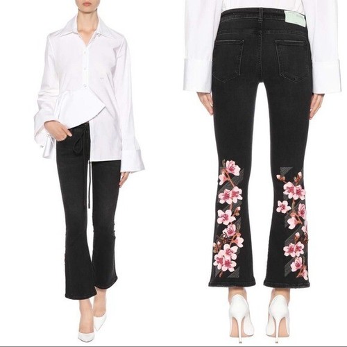Off white diag cherry - diag, flared