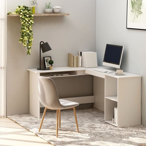 Bureau angle forme de l - d'angle, en