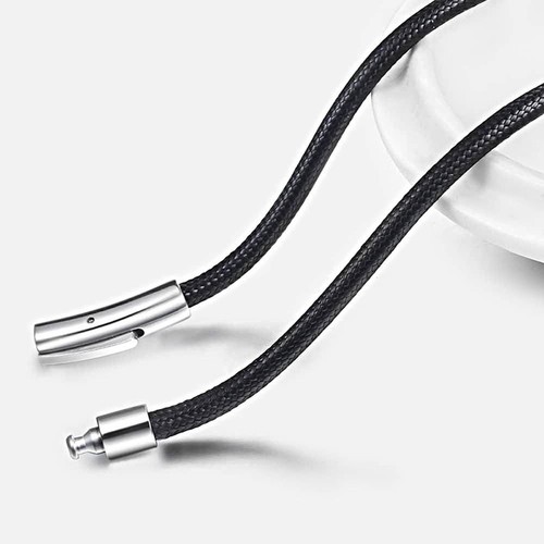 Collier cuir noir - collier,
