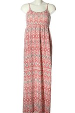 QUICKSILVER Robe longue Dames Robe T EU 36 rouge-blanc-gris clair