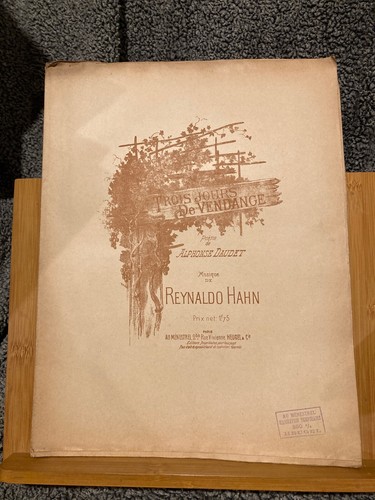 Reynaldo hahn daudet trois - hahn,