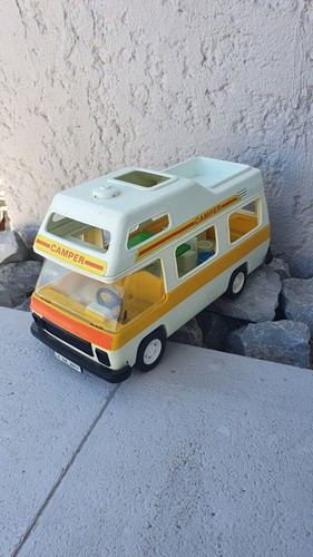 Camping car blanc orange - camping,