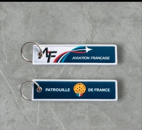 Porte clé brodé avion - brodé, flamme
