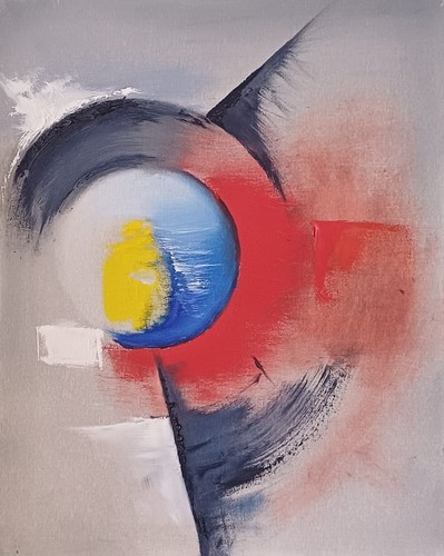 Peinture huile abstraite - à, l'huile