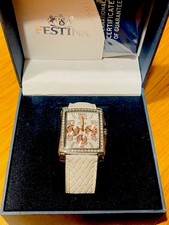Montre Festina Multifunction Femme – Cadran Rose & Bracelet Blanc Python