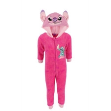 Grenouillere pyjama polaire Lilo & Stitch enfant fille fushia