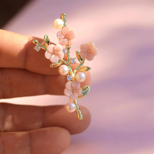 Broche art nouveau une branche - art,