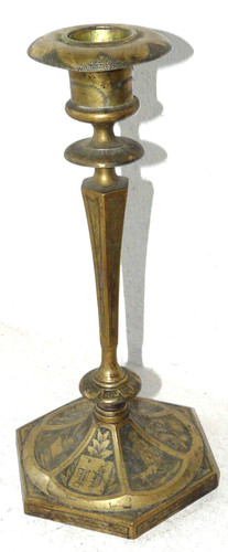 Bougeoir ancien bronze - ancien,
