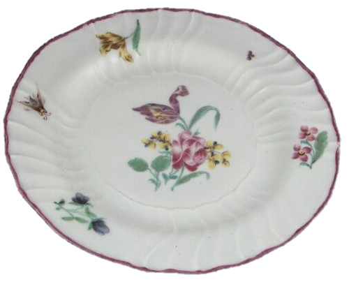 Assiette florale porcelaine - assiette, en
