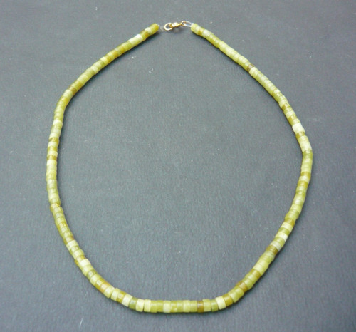 Collier perles 4mm jade - collier,