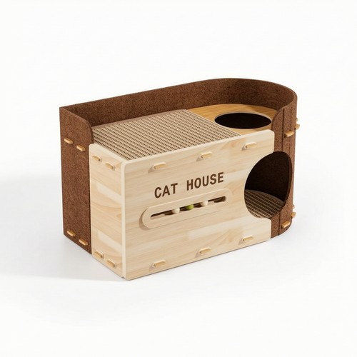 Griffoir cabane bois niche - en,