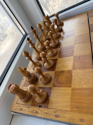 Jeu échecs vintage bois - jeu, en