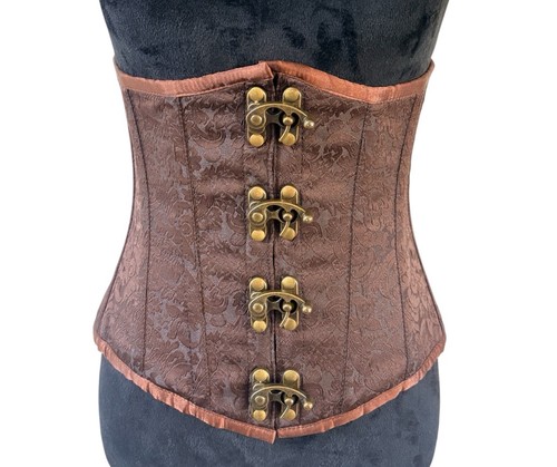 Brown brocade steampunk - brown,