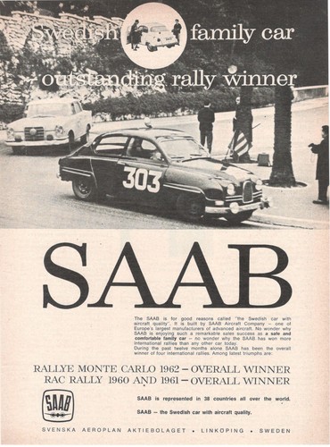 Auto saab suédois 1962 - 96,