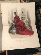 belle gravure mode , journal des demoiselles, couleurs