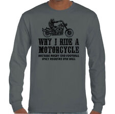 Pourquoi Je Monte Une MOTO T-Shirt Drôle Pour Hommes Biker Yamaha Moto Kawasaki
