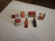 Lot de 7 pins Coca-Cola vintage – Olympiques, Père Noël, bouteilles et pub – col