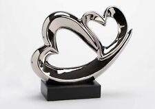 Statue Cœurs Chromée