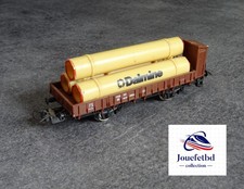 LIMA HO 1/87 wagon plat à guérite chargement 3 tuyaux FS