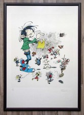 FRANQUIN, GASTON LAGAFFE, SÉRIGRAPHIE LE LIVRE D'OR, n°/signés