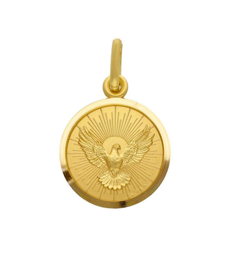 Pendentif médaille jaune - or,